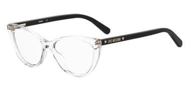 Premium Women Moschino Love Model Eyeglasses: MOL539 - Crystal- SpecSMART Eye Clinic (Diagonal View)